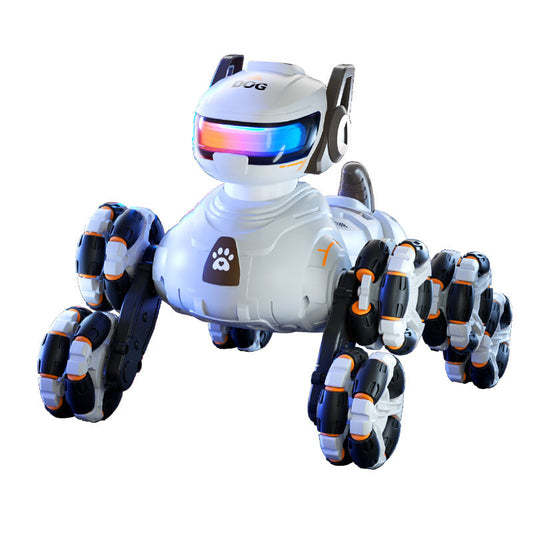 Eight-wheeled stunt transformable robot dog