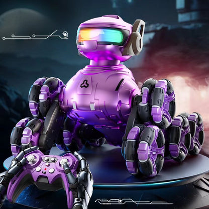 Eight-wheeled stunt transformable robot dog