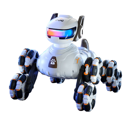 Eight-wheeled stunt transformable robot dog