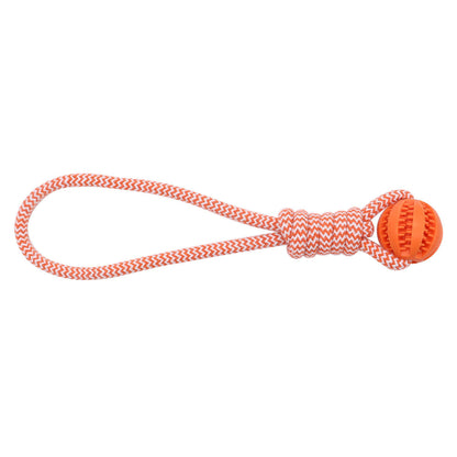 Tug-of-war food leak ball dog toy