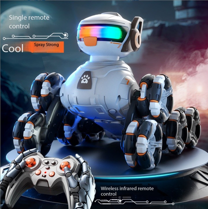 Eight-wheeled stunt transformable robot dog