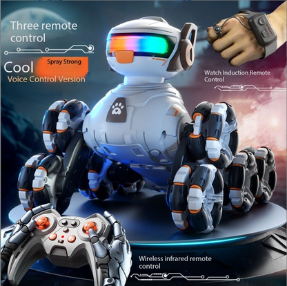 Eight-wheeled stunt transformable robot dog