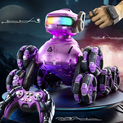 Eight-wheeled stunt transformable robot dog